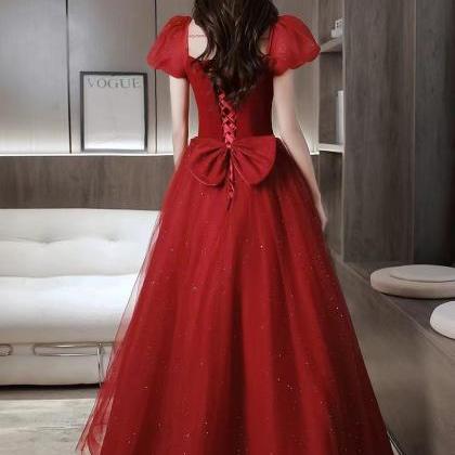 Princess On The Run Dress, Red Glamour Dress, Cute..