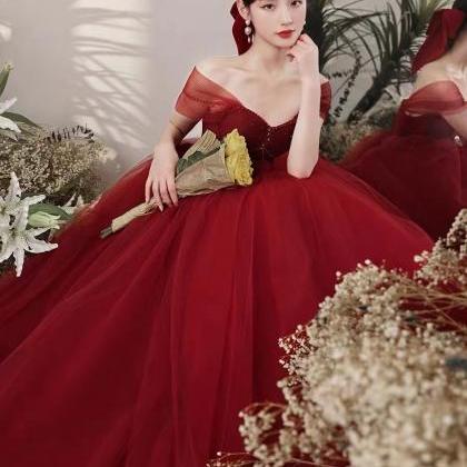 Red Party Dress,charming Ball Gown Prom Dress, Off..