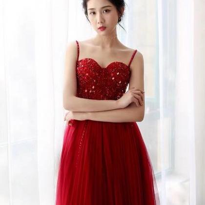 Red Evening Dress, Sexy Prom Dress With Bead,..