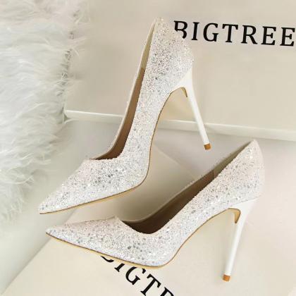 High Heels, Shallowly Pointed Sparkly..