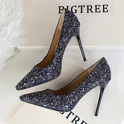 High Heels, Shallowly Pointed Sparkly..