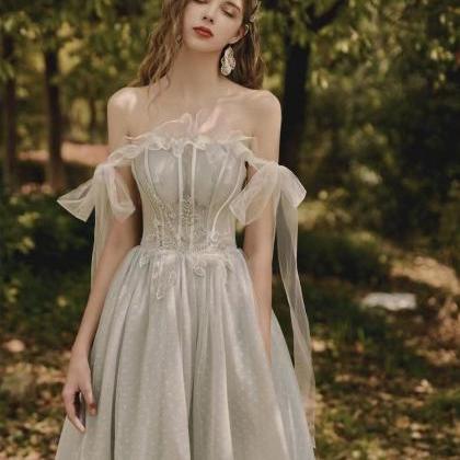 Gray Bridesmaid Dresses, Fairy Prom Gowns,..