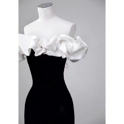 Black Off Shoulder Sexy Prom Dresses Formal Evening Dress main image 1