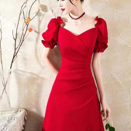 Red Evening Dress,cute Party Dress,cute Homecoming..