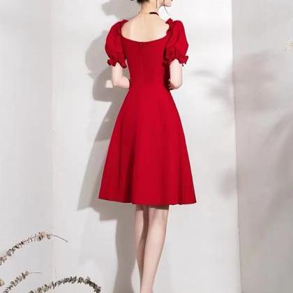 Red Evening Dress,cute Party Dress,cute Homecoming..