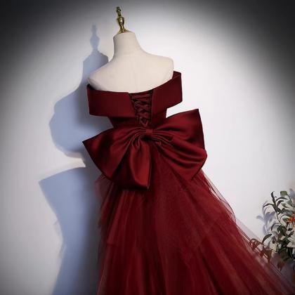 Satin Prom Dresses,red Evening Dresses,mermaid..