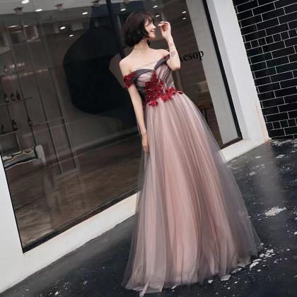 Off Shoulder Prom Dress,fairy Party Dress, Chic..