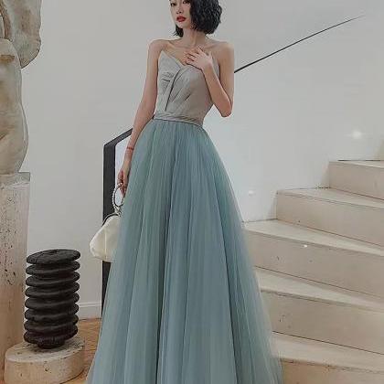 Strapless Prom Dress, Sexy Party Dress,blue..