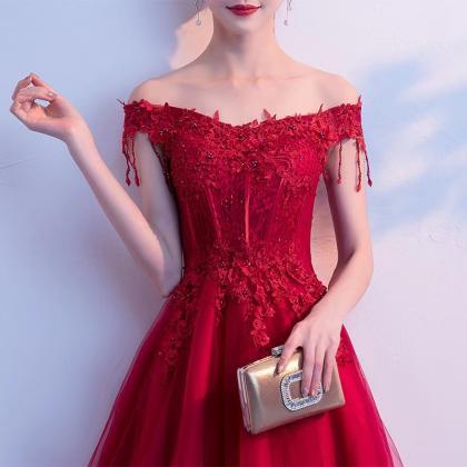 Girl Party Dress,v-neck Birthday Dress,red High..