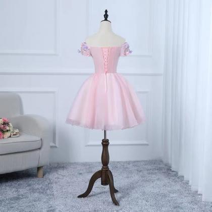 Sleeveless Homecoming Dress,pink Prom Dress,chic..