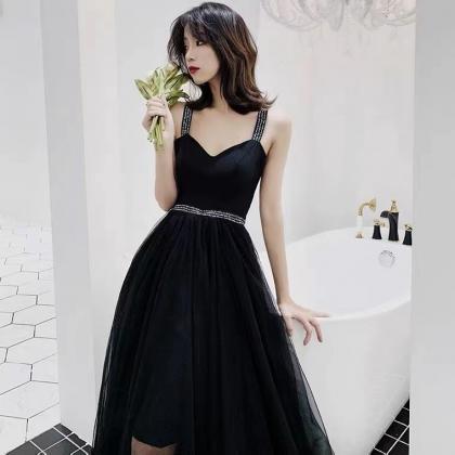 Black prom dress, sexy party dress,..