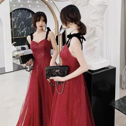 Red prom dress, sexy party dress,sp..