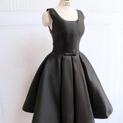 Black Prom Dress，cute Party Dress,short..
