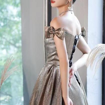 Evening Prom Gown , Sexy Off-shoulder Party Dress,..