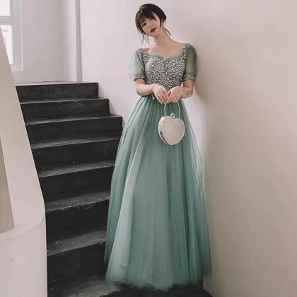 Light Green Prom Dress, Chic Party Dress,off..