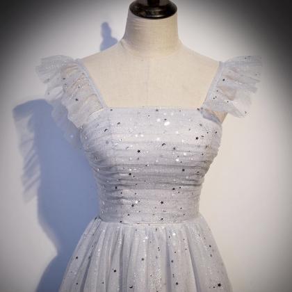 Spaghetti Strap Midi Dress ,fairy Prom Dress,light..