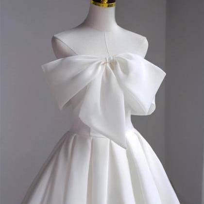 Off Shoulder Wedding Dress, White Bridal Dress,..