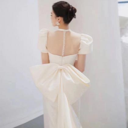 Off Shoulder Wedding Dress, White Bridal..