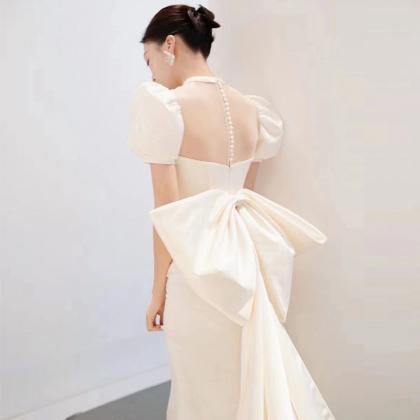 Off Shoulder Wedding Dress, White Bridal..