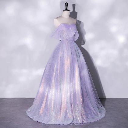 Off Shoulder Evening Dress, Fairy Prom..