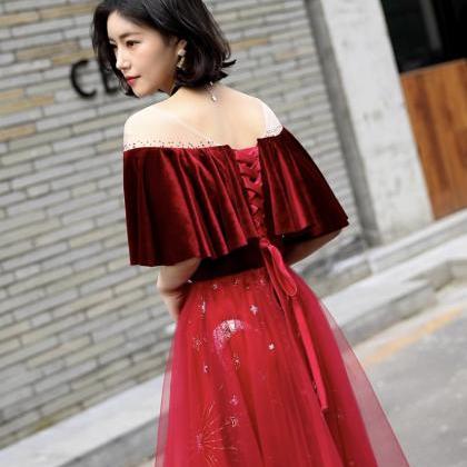Red Dress,elegant Prom Dress, Temperament Evening..