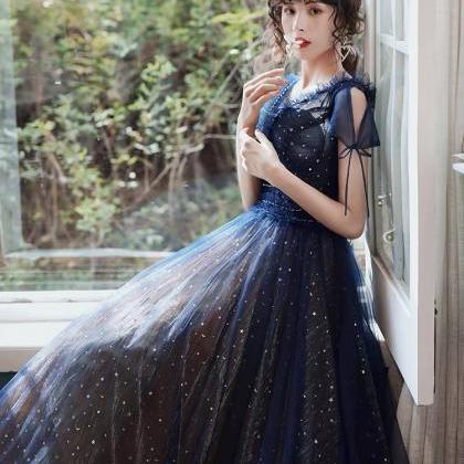 Starry Evening Dress, Temperamental Girl Prom..