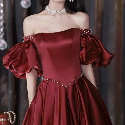 Red Evening Dress, Charming Party Dress,..