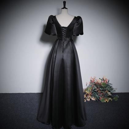 Off Shoulder Evening Dress ,black Prom Dress,sexy..