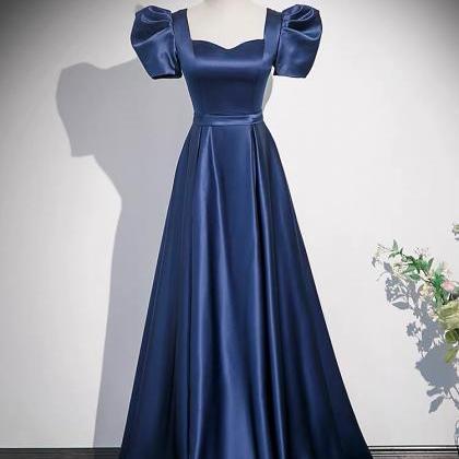 Off Shoulder Evening Dress ,blue Prom Dress,formal..