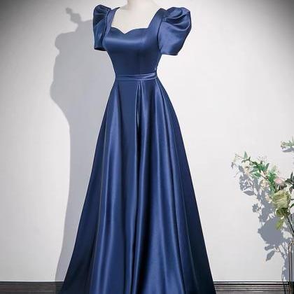Off Shoulder Evening Dress ,blue Prom Dress,formal..