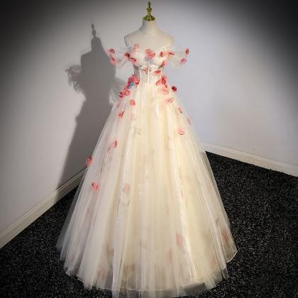 Advanced Sense Light Wedding Dress, Off Shoulder..