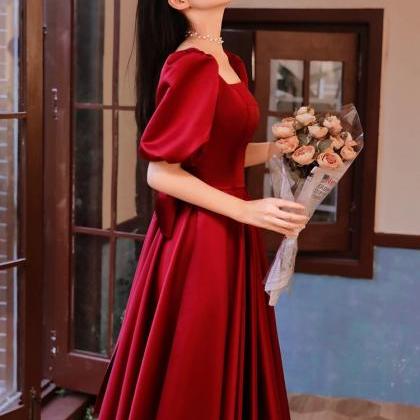 Red Evening Dress, Charming Princess Dress,square..