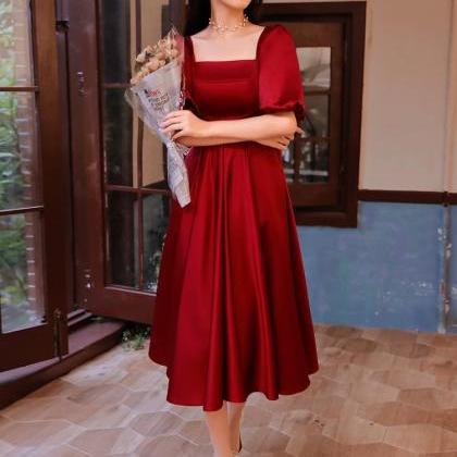 Red Evening Dress, Charming Princess Dress,square..