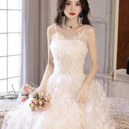 Spghetti Strap Evening Dress,fairy Prom Dress,..