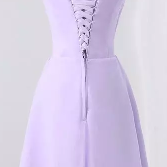 Lilac Short Graduation Dresses,purple Homecoming..
