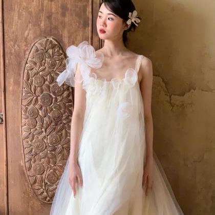 White Bridal Wedding Dress Fairy Halter Bridal..