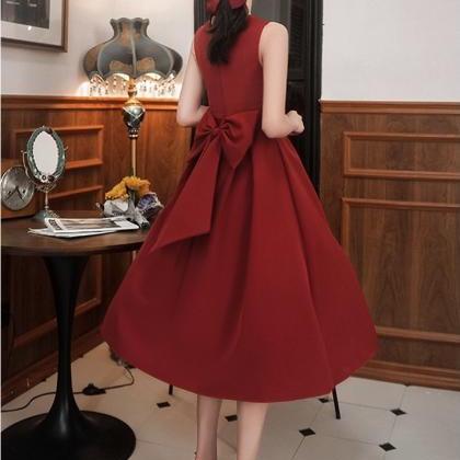 Sleeveless Homecoming Dress Red Party Dress Cute..