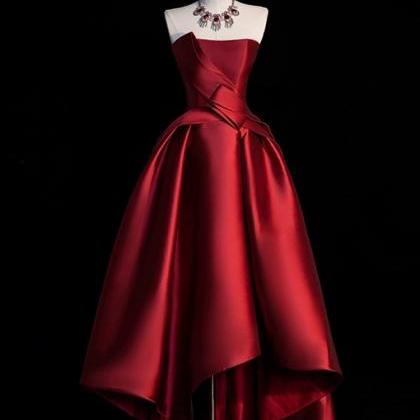Strapless Homecoming Dress Red Party Dress Cute..
