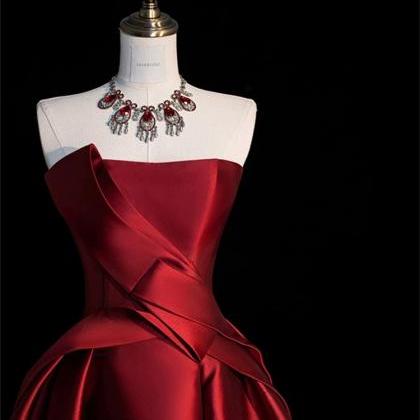 Strapless Homecoming Dress Red Party Dress Cute..