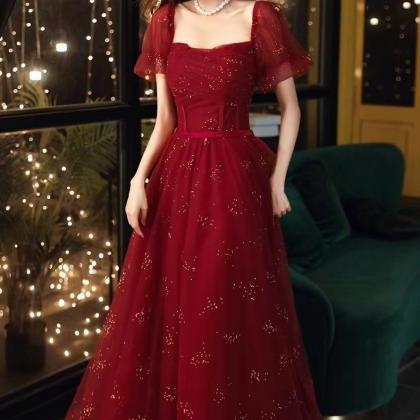 Red Prom Dress,charming Party Dress, Off Shoulder..