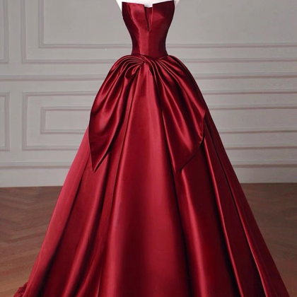 Chic Sweetheart Neck Satin Long Prom..