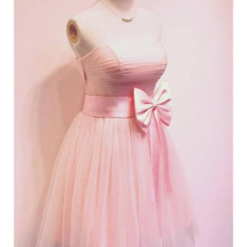 Girly Simple Short Graduation Dress ,pink..
