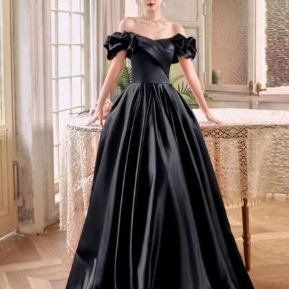 Poofy Satin Off The Shoulder Dress main image 1
