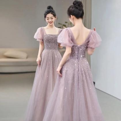 Mauve Layered Sheer Dress main image 0