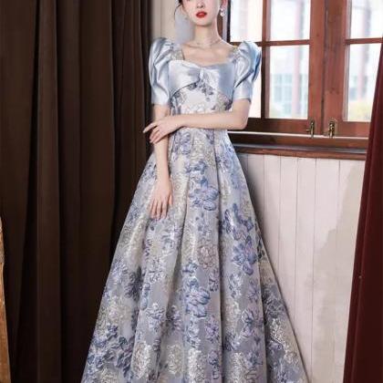 Long-Sleeve Ruched Bow Gown main image 0