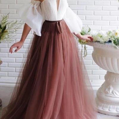 off shoulder Formal Prom Dresses dress A-line party dress Beads Celebrity Party Gowns Dubai tulle Sweep Train Evening Dress
