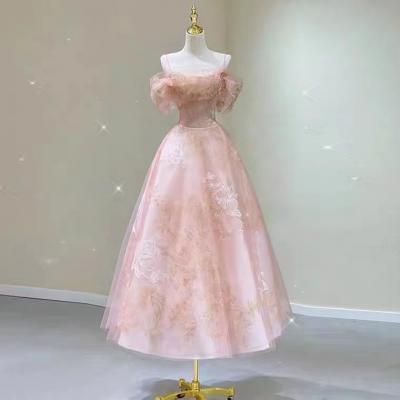 Spatghetti strap party dress,chic pink dress,custom made