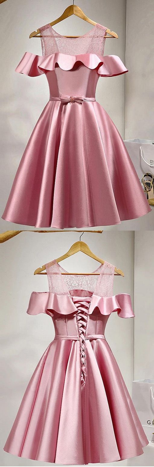 Pink Short Homecoming Dress Party Gown Y1956