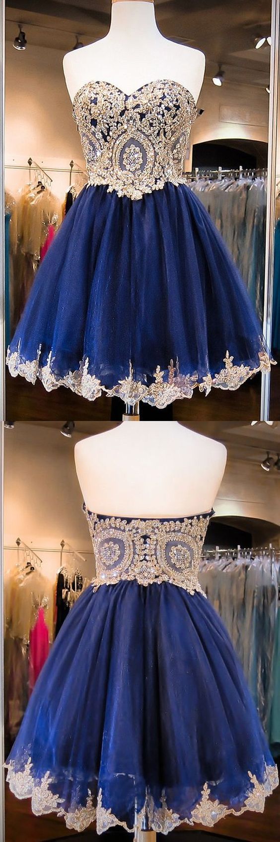 Sparkle Sweetheart Short Royal Blue Homecoming Party Dress