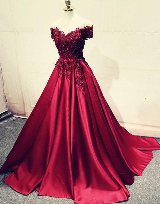 Maroon lace outlet formal dress